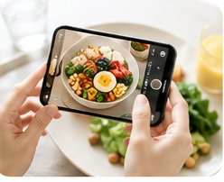 식사 사진 촬영